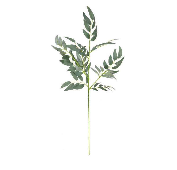 Artificial Willow Leaves Branches Bulk Pack, 12 Inch, Green Silk Foliage, 10 Pcs