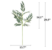 Artificial Willow Leaves Branches Bulk Pack, 12 Inch, Green Silk Foliage, 10 Pcs
