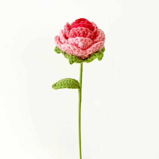 Artificial Rose Stems 10 Pcs 12 Inch Bulk Handmade Silk Flowers for Knitting Crochet Gifts