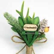 Artificial Succulent Berry Green Plants Bulk Pack, 10 Pcs, Artificial Material, Decorative Boutonniere