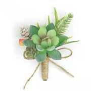 Artificial Succulent Berry Green Plants Bulk Pack, 10 Pcs, Artificial Material, Decorative Boutonniere