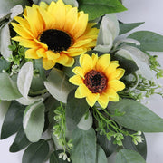 Artificial Sunflower Wall Swags Bulk 10 Pcs Teardrop Spring Summer Wreaths Silk Flowers