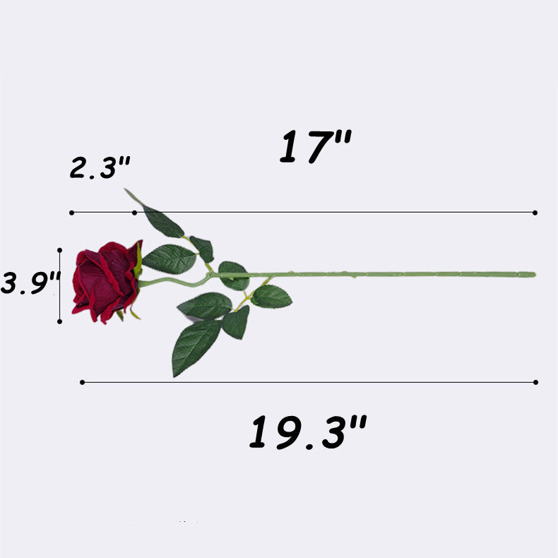 10 Pcs Artificial Silk Roses Bouquet, Bionic Flannel, for Floral Arrangement & Decor