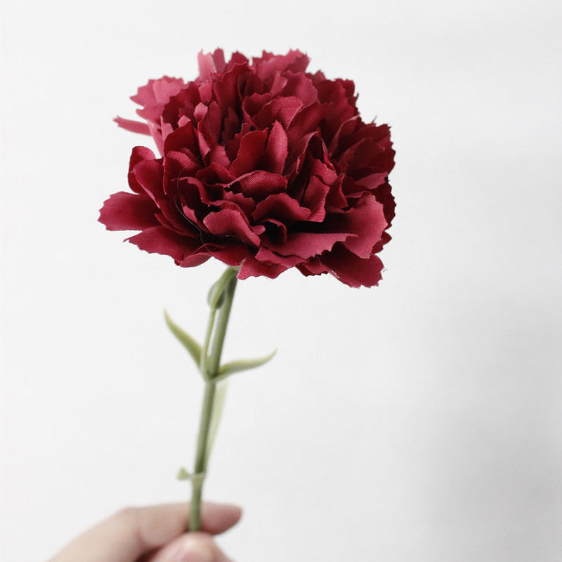 10.6 Inch Artificial Carnation Stems, 10 Pcs Bulk Silk Flowers