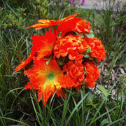 Artificial Christmas Cemetery Flowers Mixed Colors Bulk 12 Inch Stems for Graves Memorial Arrangements