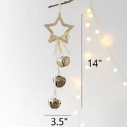 Christmas Bell String Ornaments Bulk Set – Angel, Star, Pendant Hanging Decorations for Tree, Party, Holiday