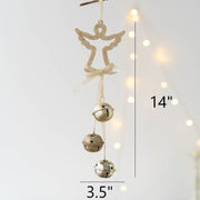 Christmas Bell String Ornaments Bulk Set – Angel, Star, Pendant Hanging Decorations for Tree, Party, Holiday