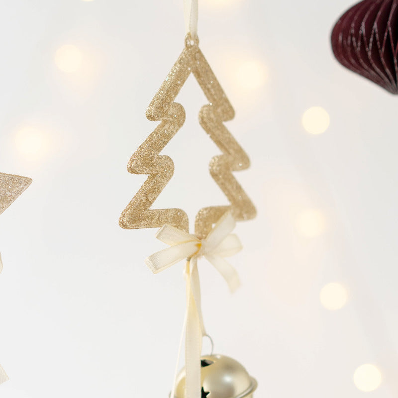Christmas Bell String Ornaments Bulk Set – Angel, Star, Pendant Hanging Decorations for Tree, Party, Holiday