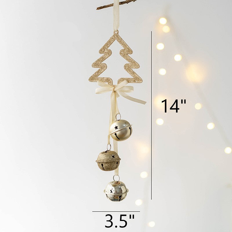 Christmas Bell String Ornaments Bulk Set – Angel, Star, Pendant Hanging Decorations for Tree, Party, Holiday