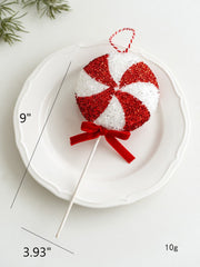 Christmas Candy Walking Stick Pendant Ornament 10 Pcs Hanging Decorations for Tree Party