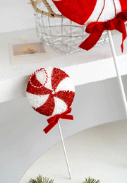 Christmas Candy Walking Stick Pendant Ornament 10 Pcs Hanging Decorations for Tree Party