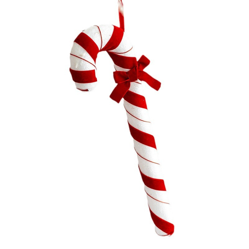Christmas Candy Walking Stick Pendant Ornament 10 Pcs Hanging Decorations for Tree Party