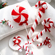 Christmas Candy Walking Stick Pendant Ornament 10 Pcs Hanging Decorations for Tree Party