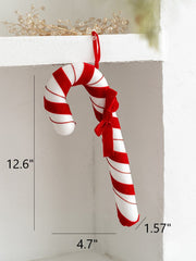Christmas Candy Walking Stick Pendant Ornament 10 Pcs Hanging Decorations for Tree Party