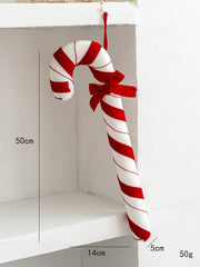 Christmas Candy Walking Stick Pendant Ornament 10 Pcs Hanging Decorations for Tree Party