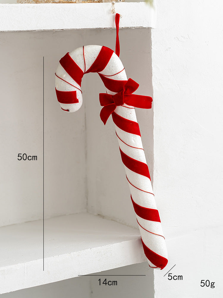 Christmas Candy Walking Stick Pendant Ornament 10 Pcs Hanging Decorations for Tree Party