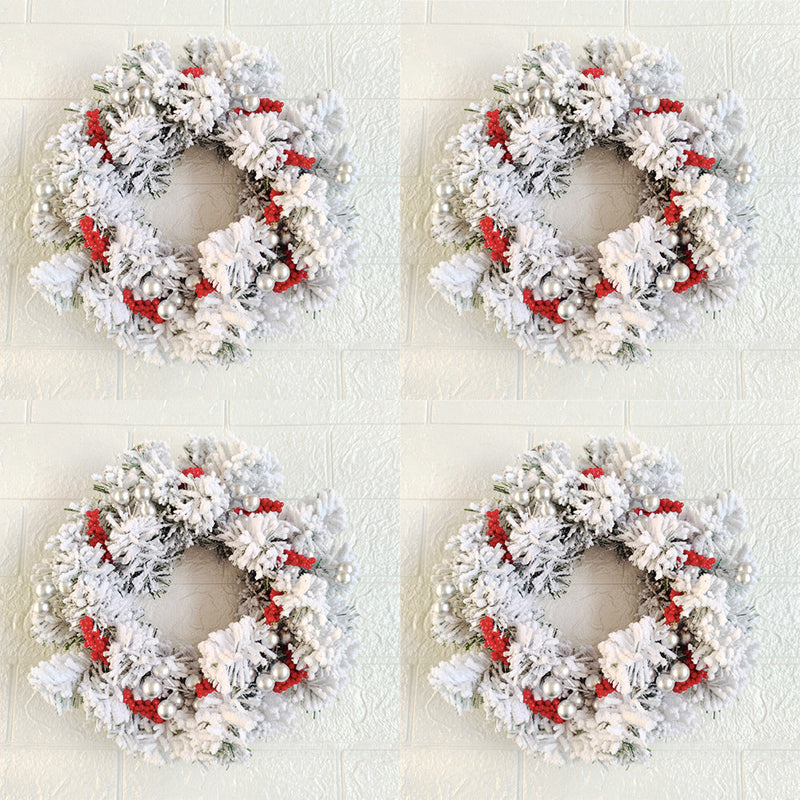 Artificial Christmas Cedar Red Berry Candle Holder Rings 11 Inch Mini Tabletop Wreath Centerpiece Bulk Wholesale