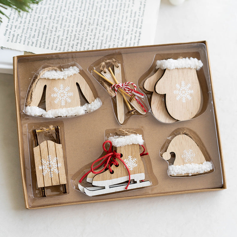 Christmas Gloves and Hat Hanging Ornaments Bulk Set, Holiday Party Decorations, Multiple Pieces
