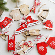 Christmas Gloves and Hat Hanging Ornaments Bulk Set, Holiday Party Decorations, Multiple Pieces