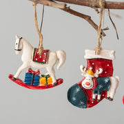 Bulk Christmas Hanging Resin Ornaments with String – Holiday Tree Decorations, Party Supplies, Multiple Pieces