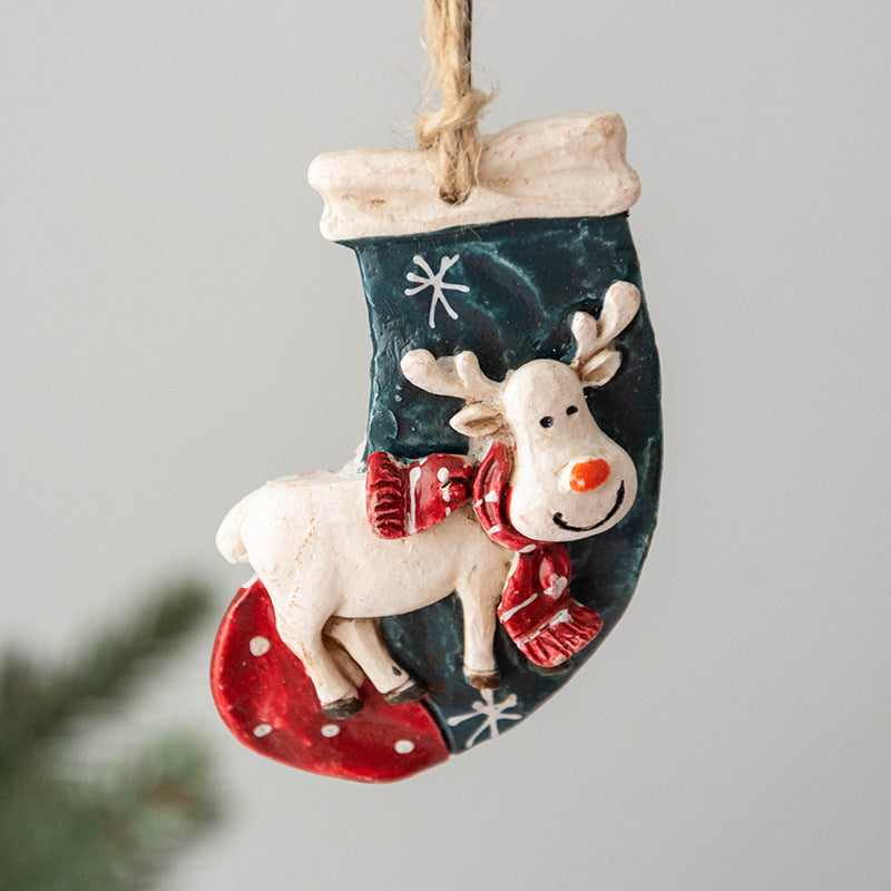 Bulk Christmas Hanging Resin Ornaments with String – Holiday Tree Decorations, Party Supplies, Multiple Pieces