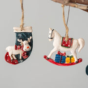 Bulk Christmas Hanging Resin Ornaments with String – Holiday Tree Decorations, Party Supplies, Multiple Pieces