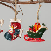 Bulk Christmas Hanging Resin Ornaments with String – Holiday Tree Decorations, Party Supplies, Multiple Pieces
