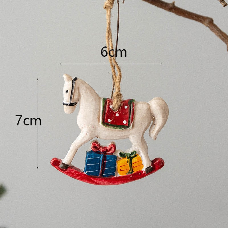 Bulk Christmas Hanging Resin Ornaments with String – Holiday Tree Decorations, Party Supplies, Multiple Pieces