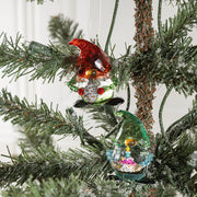 Transparent Christmas Elf Ornament with Pinecone, Holiday Table Decor, Bulk Wholesale Set