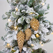 Glitter Golden Pine Cone Christmas Ornaments with Chain, Glass Pendants, Bulk Wholesale Set
