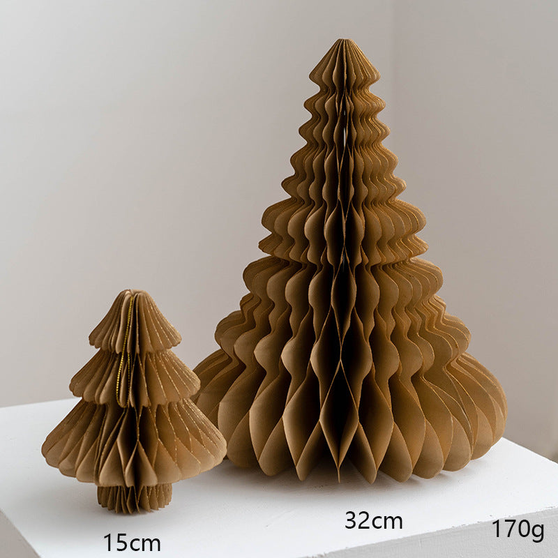 Christmas Paper Tree Honeycomb Centerpiece Bulk DIY Table Decoration for Holiday Party Home Decor