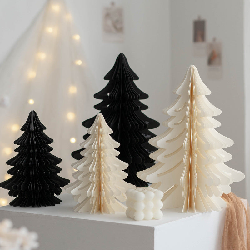 Christmas Paper Tree Honeycomb Centerpiece Bulk DIY Table Decoration for Holiday Party Home Decor
