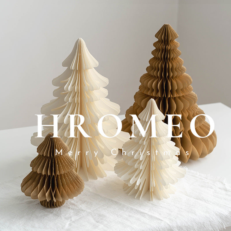 Christmas Paper Tree Honeycomb Centerpiece Bulk DIY Table Decoration for Holiday Party Home Decor