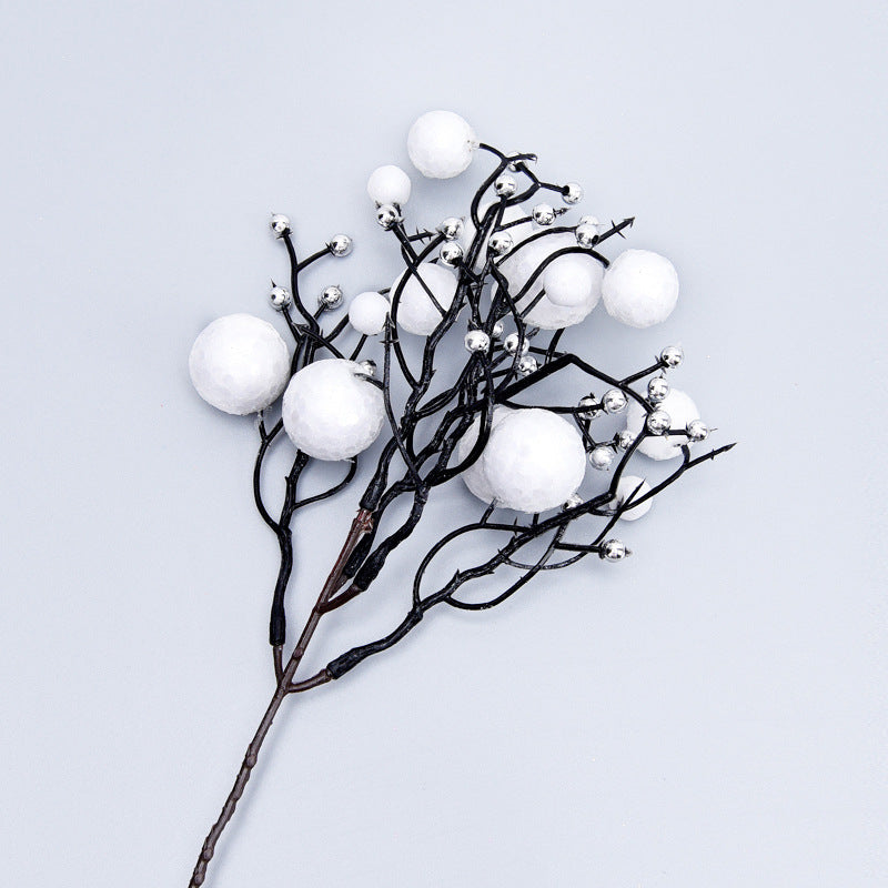 9 Inch Christmas Glitter Holy Berries Stems Holly Picks Ornaments Bulk Wholesale