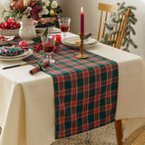 Bulk Christmas Plaid Snowflakes Table Runner Placemats Napkin for Dining Table Wholesale
