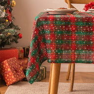 Bulk Christmas Plaid Snowflakes Tablecloths for Christmas Party Decor Wholesale