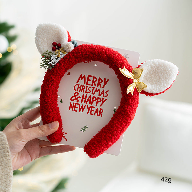 Christmas Reindeer Antler Headband Hair Clips for Women Kids, Holiday Hair Accessories, Bulk Pack