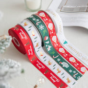 Bulk Grosgrain Ribbon with Pearl Beads for Christmas Gift Wrapping Crafts DIY Holiday Decorations