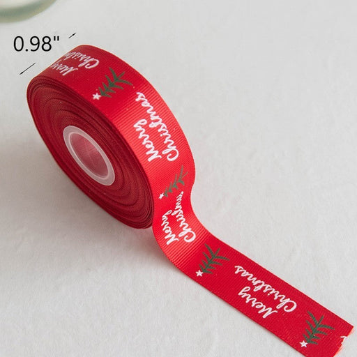 Bulk Grosgrain Ribbon with Pearl Beads for Christmas Gift Wrapping Crafts DIY Holiday Decorations