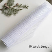 Christmas Snowflake Mesh Ribbon 10 Yards DIY Bows Tree Decoration Holiday Craft Material