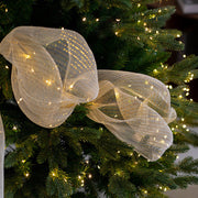 Christmas Snowflake Mesh Ribbon 10 Yards DIY Bows Tree Decoration Holiday Craft Material