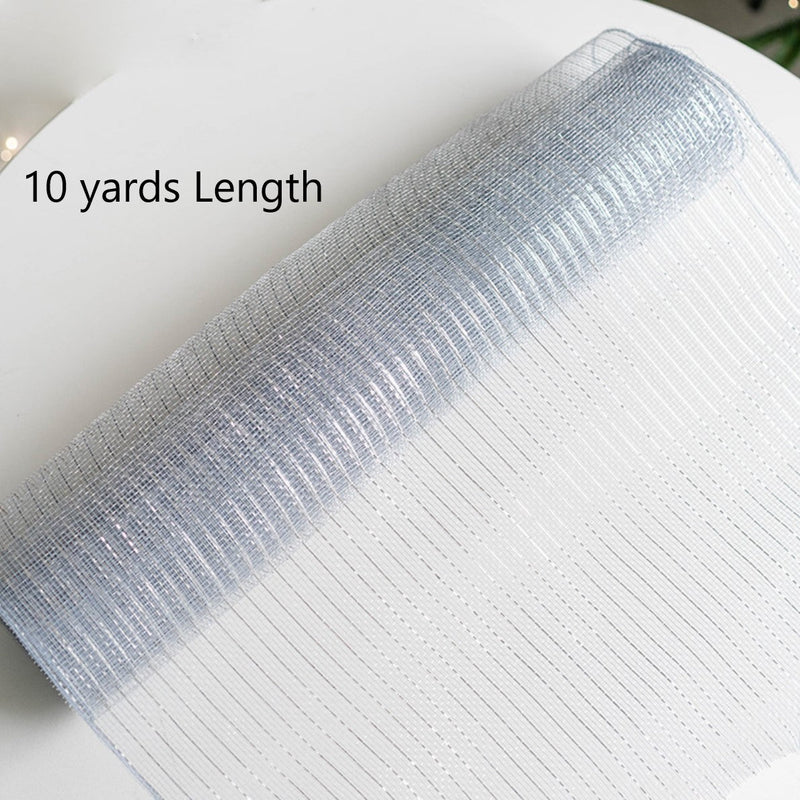 Christmas Snowflake Mesh Ribbon 10 Yards DIY Bows Tree Decoration Holiday Craft Material