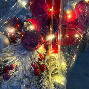 10 Pcs Artificial Christmas Teardrop Swag Garland for Stairs Door Fireplace Window Indoor Outdoor Decor