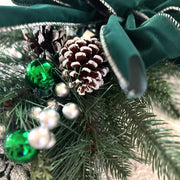 10 Pcs Artificial Christmas Teardrop Swag Garland for Stairs Door Fireplace Window Indoor Outdoor Decor
