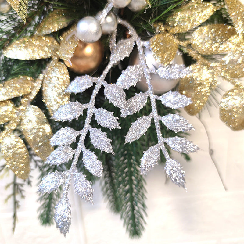 10 Pcs Artificial Christmas Teardrop Swag Garland for Stairs Door Fireplace Window Indoor Outdoor Decor