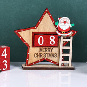 Christmas Tabletop Ornament with Santa Number Cube, Holiday Decor for Home Office, Bulk Quantity