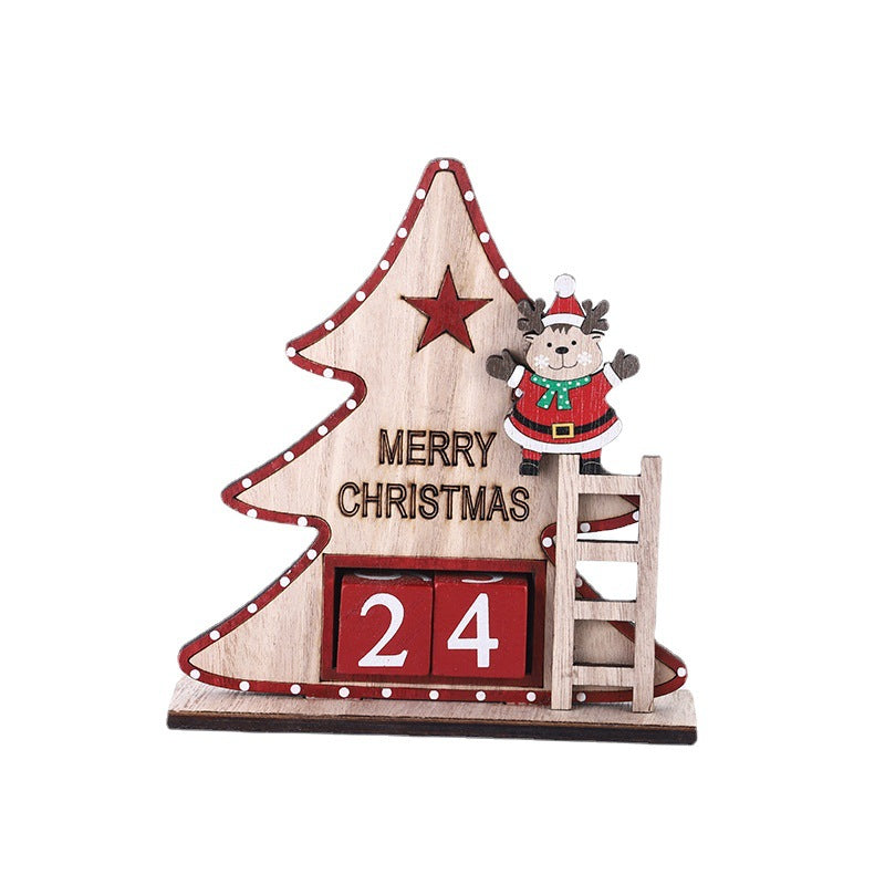 Christmas Tabletop Ornament with Santa Number Cube, Holiday Decor for Home Office, Bulk Quantity