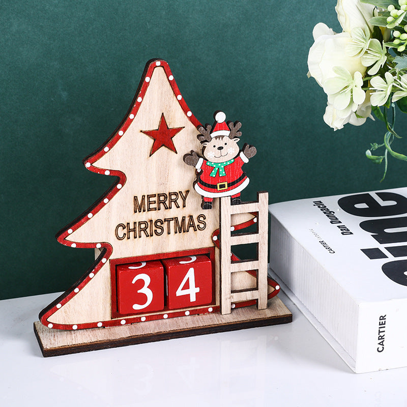 Christmas Tabletop Ornament with Santa Number Cube, Holiday Decor for Home Office, Bulk Quantity