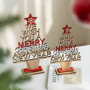Christmas Tree Elk Tabletop Centerpiece Decorations Bulk Holiday Ornaments Set