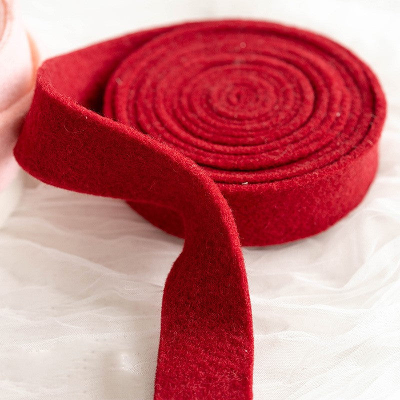 Christmas Wool Felt Ribbon 10 Yards Red Green Bulk DIY Craft Bow Tree Decor